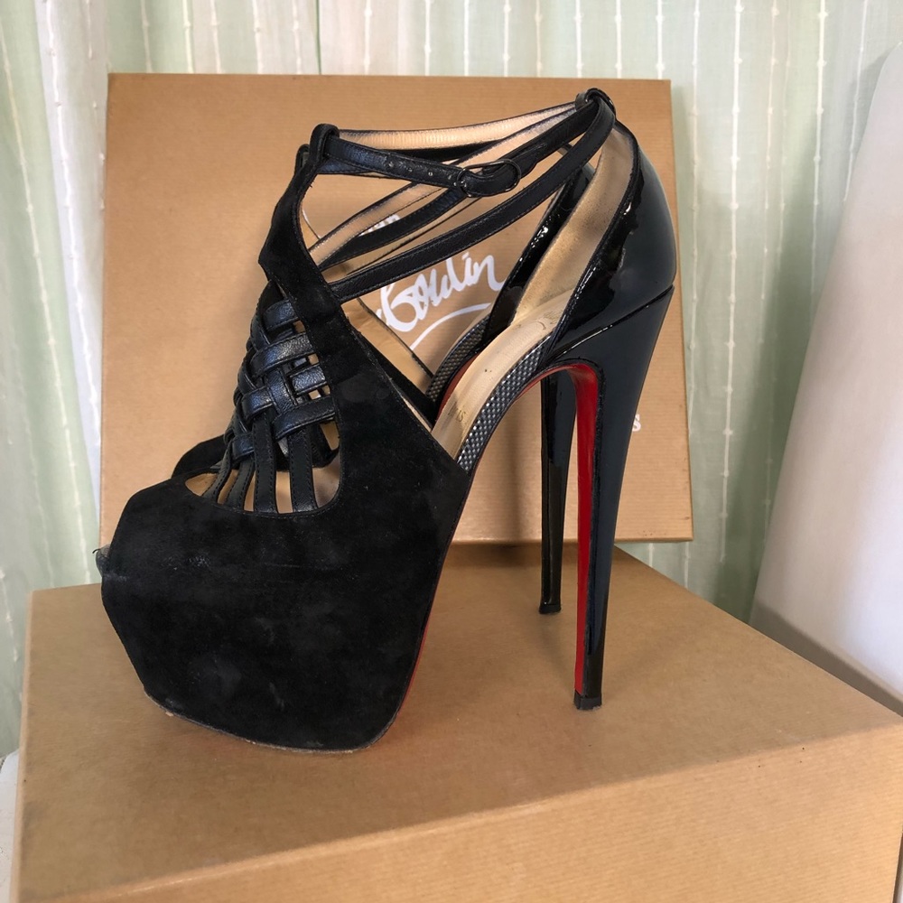 Authentic suede& leather Louboutin stiletto - Picture 8 of 13